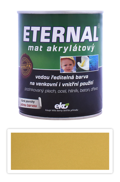 ETERNAL Mat akrylátový - vodou ředitelná barva 0.7 l Žlutá 05 ETERNAL