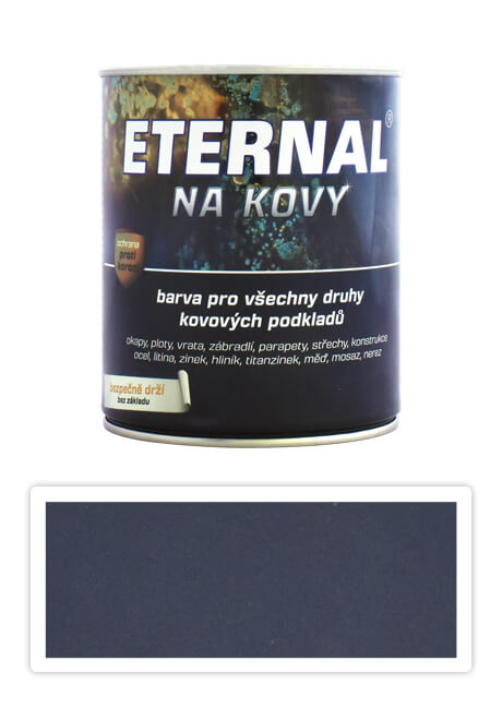 ETERNAL Na kovy - antikorozní barva na kov 0.35 l Kovářská tmavě šedá 454 ETERNAL