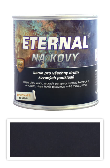 ETERNAL Na kovy - antikorozní barva na kov 0.7 l Kovářská černá 460 ETERNAL