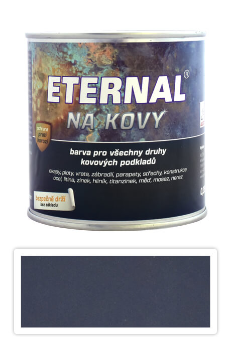 ETERNAL Na kovy - antikorozní barva na kov 0.7 l Kovářská tmavě šedá 454 ETERNAL