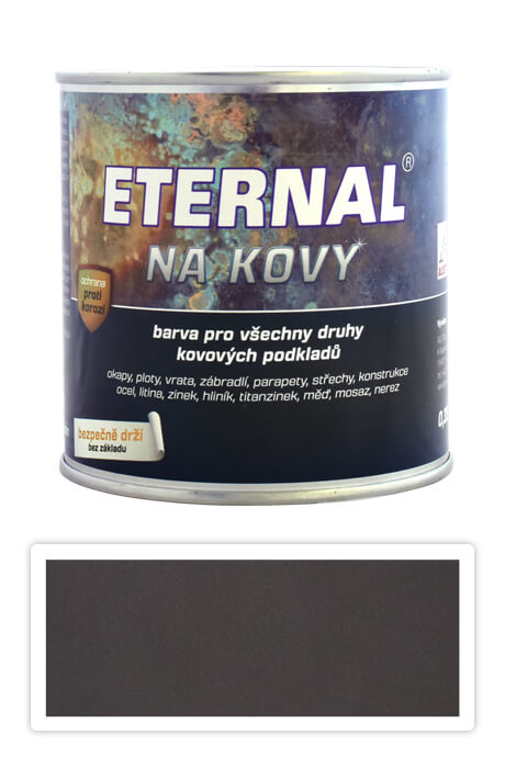 ETERNAL Na kovy - antikorozní barva na kov 0.7 l Palisandr 410 ETERNAL