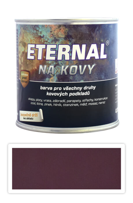 ETERNAL Na kovy - antikorozní barva na kov 0.7 l Višňová 423 ETERNAL