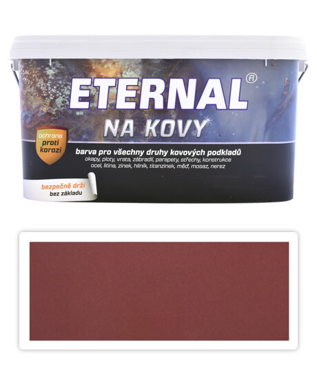 ETERNAL Na kovy - antikorozní barva na kov 5 l Červenohnědá 407 ETERNAL