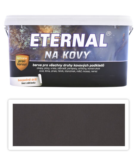 ETERNAL Na kovy - antikorozní barva na kov 5 l Palisandr 410 ETERNAL