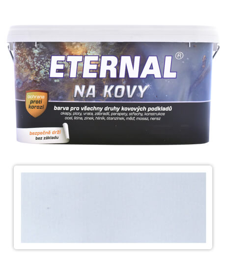 ETERNAL Na kovy - antikorozní barva na kov 5 l Stříbrná 441 ETERNAL