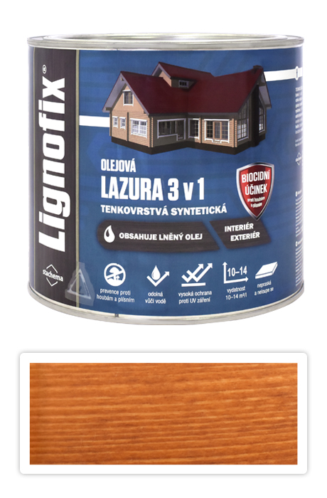 Lignofix LAZURA 3v1 - olejová lazura s biocidem 2.2 l Mahagon Stachema