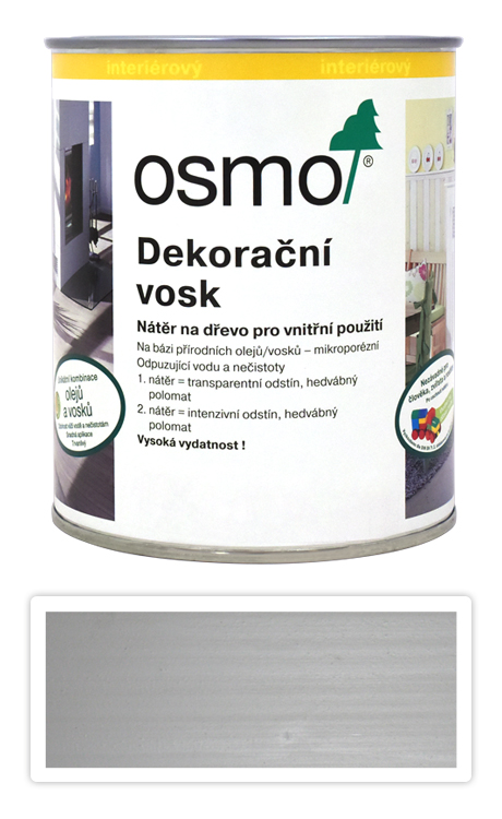 OSMO Dekorační vosk intenzivní odstíny 0.75 l Hedvábí 3172 OSMO