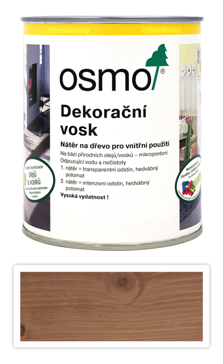 OSMO Dekorační vosk transparentní 0.75 l Buk lehce pařený 3102 OSMO