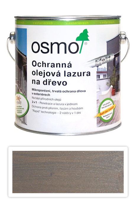 Ochranná olejová lazura OSMO EFEKT 2.5l Stříbrný Grafit 1142 OSMO