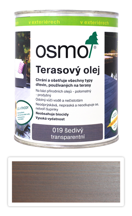 OSMO Terasový olej 0.75 l Šedý 019 OSMO