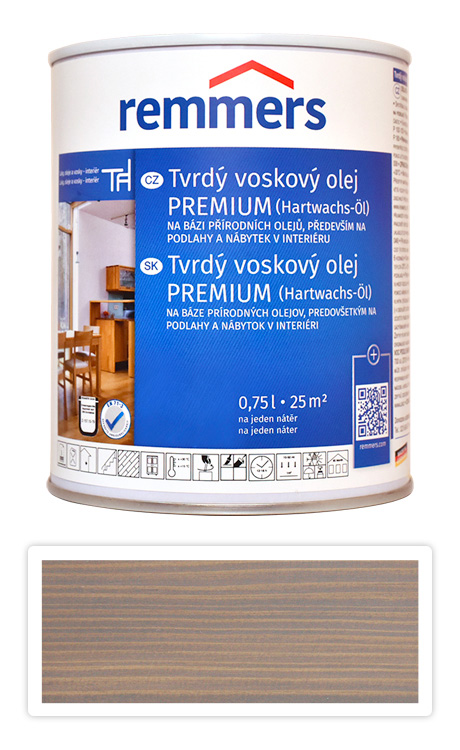 REMMERS Tvrdý voskový olej PREMIUM 0.75 l Toscanagrau / Toskánská šedá FT 20925 Remmers