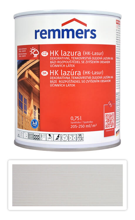 REMMERS HK lazura - ochranná lazura na dřevo pro exteriér 0.75 l Bílá Remmers