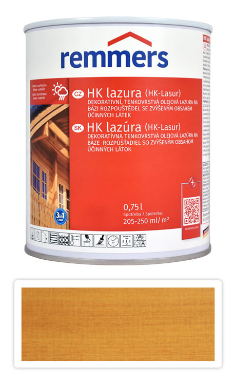 REMMERS HK lazura - ochranná lazura na dřevo pro exteriér 0.75 l Dub rustikální Remmers