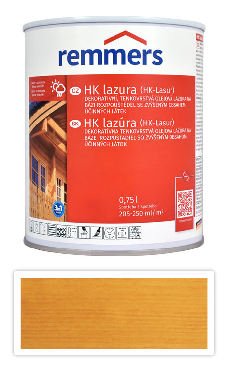 REMMERS HK lazura - ochranná lazura na dřevo pro exteriér 0.75 l Dub světlý Remmers