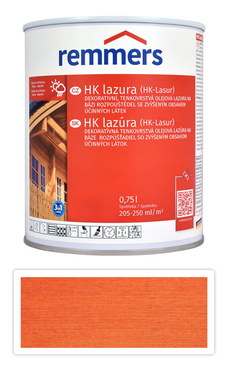 REMMERS HK lazura - ochranná lazura na dřevo pro exteriér 0.75 l Mahagon Remmers