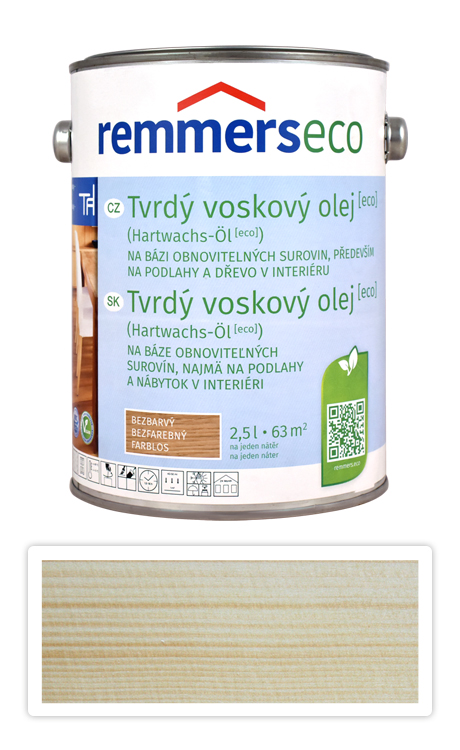 REMMERS Tvrdý voskový olej ECO 2.5 l Bezbarvý Remmers