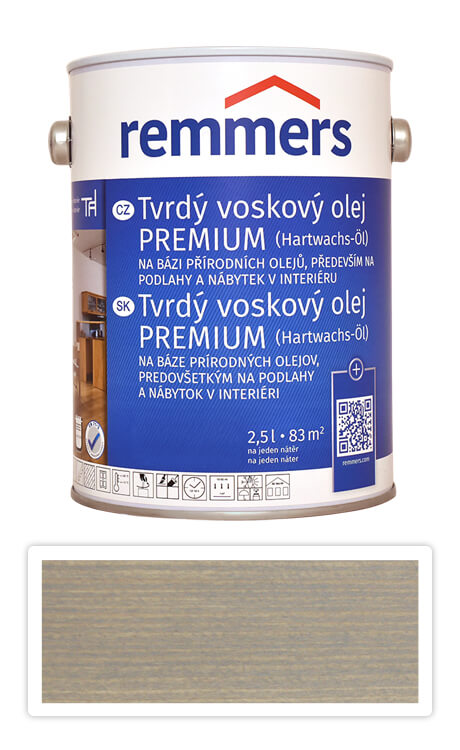 REMMERS Tvrdý voskový olej PREMIUM 2.5 l Lehmgrau / Jíl FT 20926 Remmers