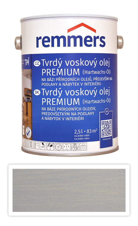 REMMERS Tvrdý voskový olej PREMIUM 2.5 l Fenstergrau / Okenní šedá FT 20931 Remmers