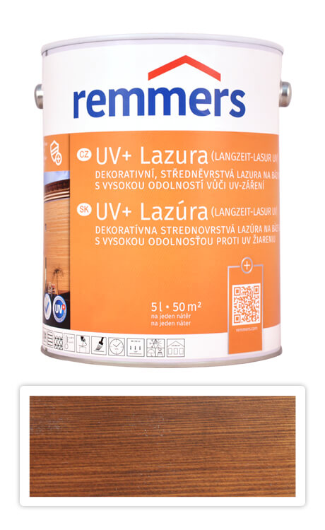 REMMERS UV+ Lazura - dekorativní lazura na dřevo 5 l Ořech Remmers