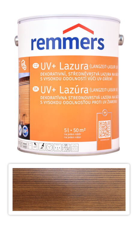 REMMERS UV+ Lazura - dekorativní lazura na dřevo 5 l Palisandr Remmers