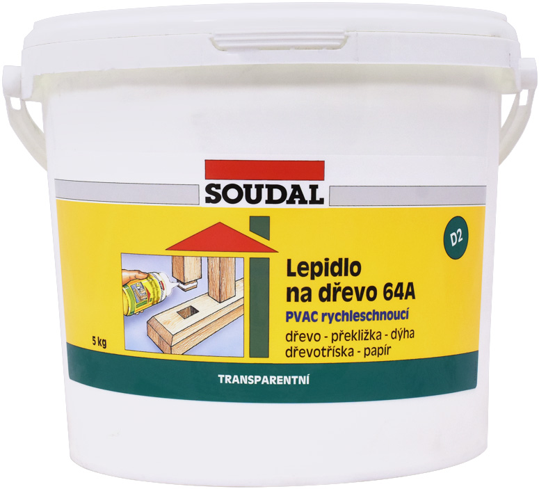 SOUDAL Lepidlo na dřevo 64A rychleschnoucí 5kg SOUDAL