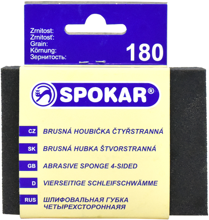 SPOKAR - čtyřstranná brusná houbička zrno 180 Spokar