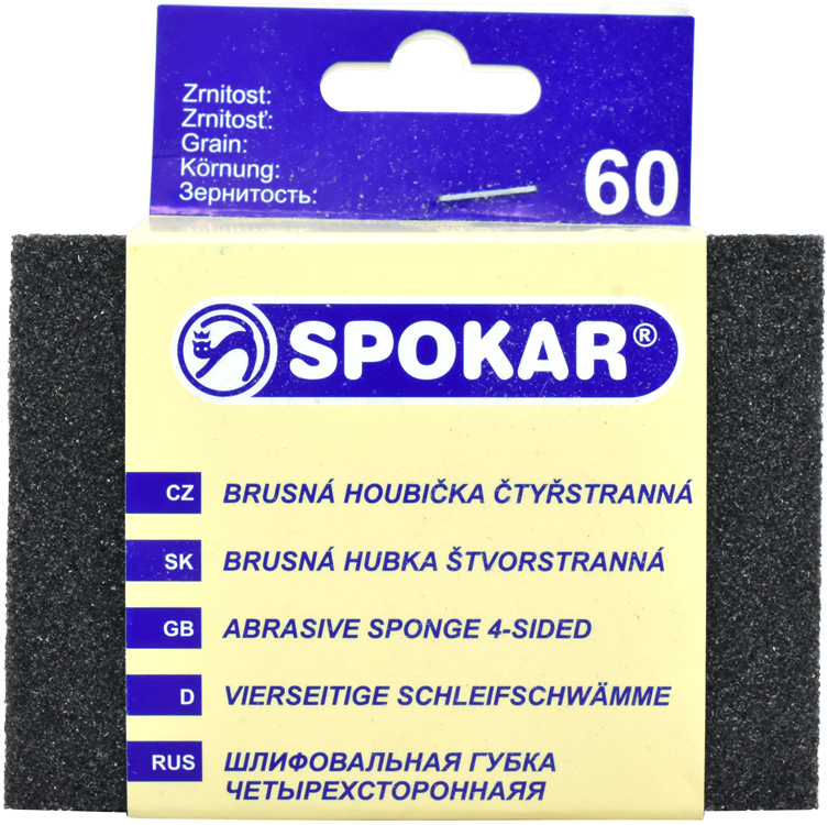 SPOKAR - čtyřstranná brusná houbička zrno 60 Spokar