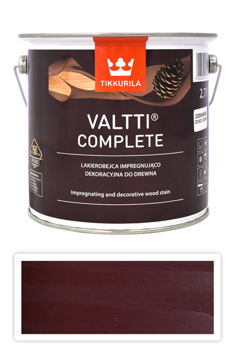 TIKKURILA Valtti Complete - matná tenkovrstvá lazura s ochranou proti UV záření 2.7 l Kihokki 5075 TIKKURILA