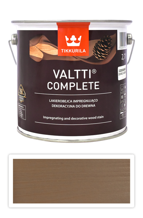 TIKKURILA Valtti Complete - matná tenkovrstvá lazura s ochranou proti UV záření 2.7 l Sora 5063 TIKKURILA