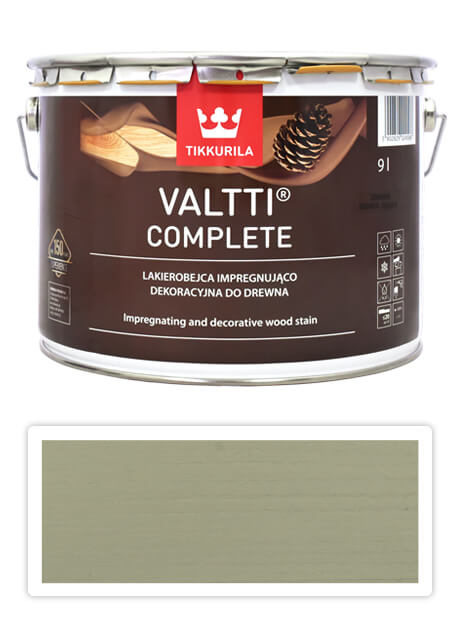 TIKKURILA Valtti Complete - matná tenkovrstvá lazura s ochranou proti UV záření 9 l Kaisla 5061 TIKKURILA