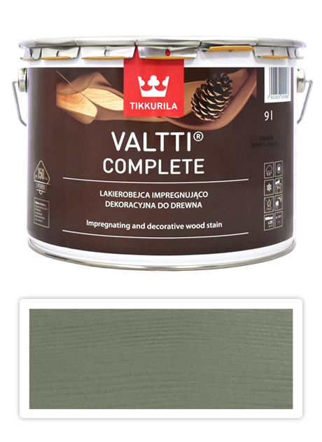 TIKKURILA Valtti Complete - matná tenkovrstvá lazura s ochranou proti UV záření 9 l Suvi 5065 TIKKURILA