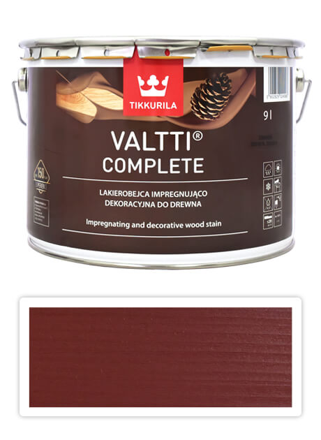 TIKKURILA Valtti Complete - matná tenkovrstvá lazura s ochranou proti UV záření 9 l Varvikko 5058 TIKKURILA