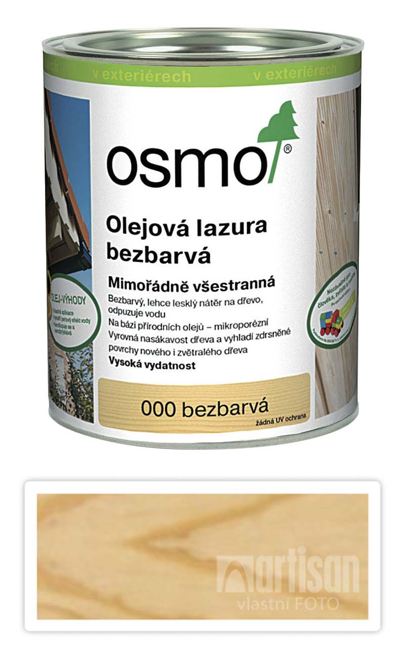 OSMO Olejová lazura 25 l Bezbarvá 000 OSMO