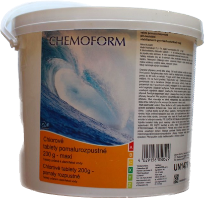 Chlorové tablety Maxi do bazénu - pomalurozpustné 3kg CHEMOFORMChemoform