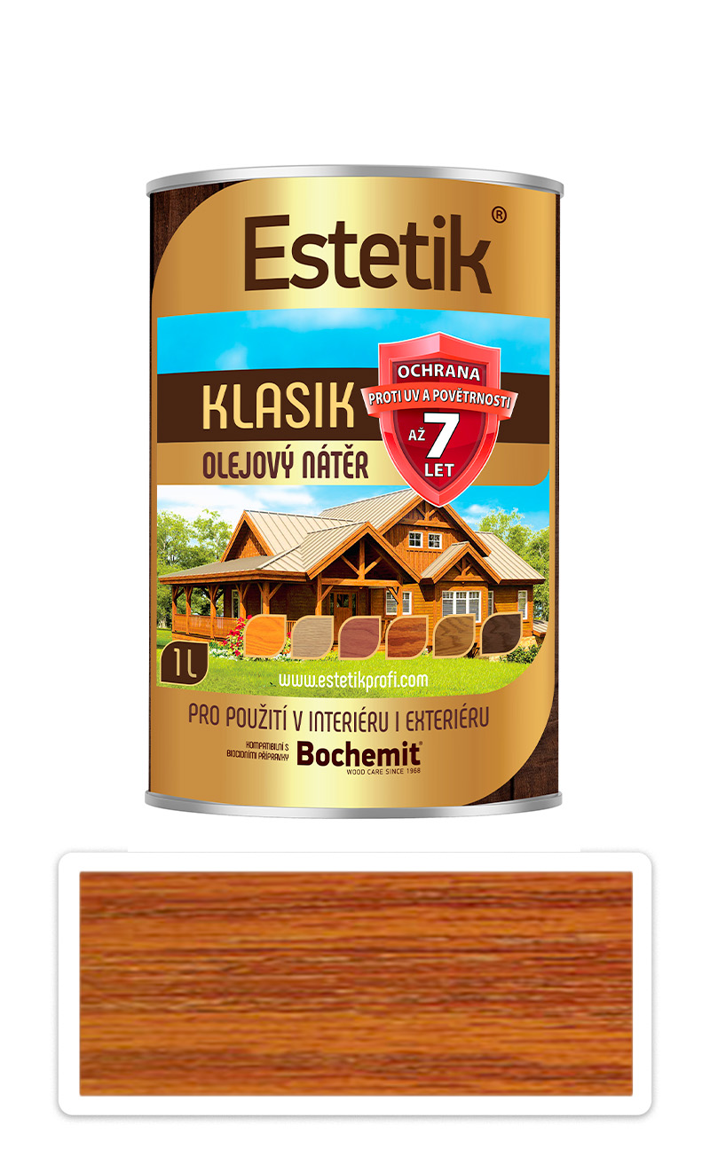 ESTETIK Klasik - tenkovrstvá olejová lazura 1 l Kaštan BOCHEMIT