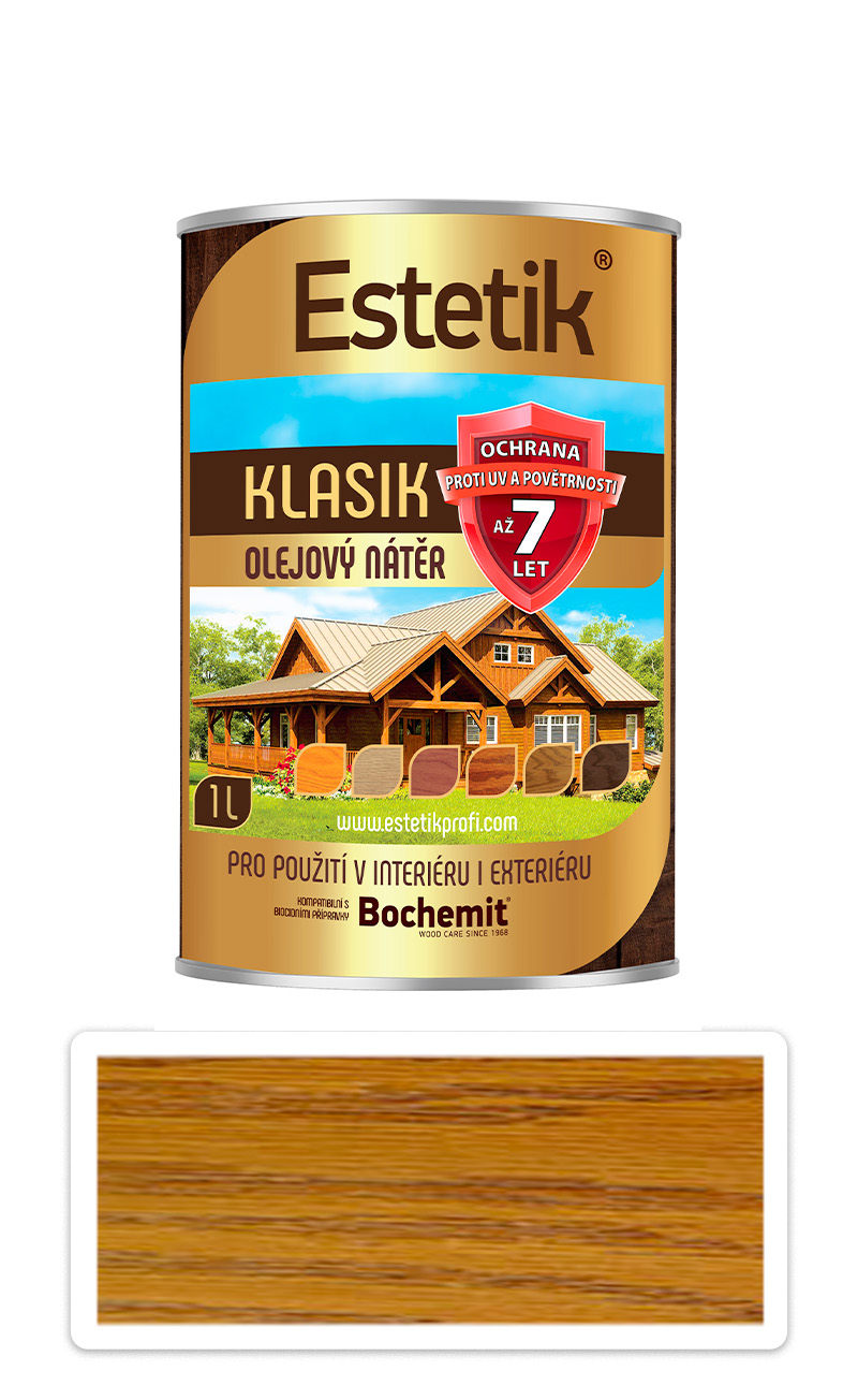 ESTETIK Klasik - tenkovrstvá olejová lazura 1 l Ořech BOCHEMIT