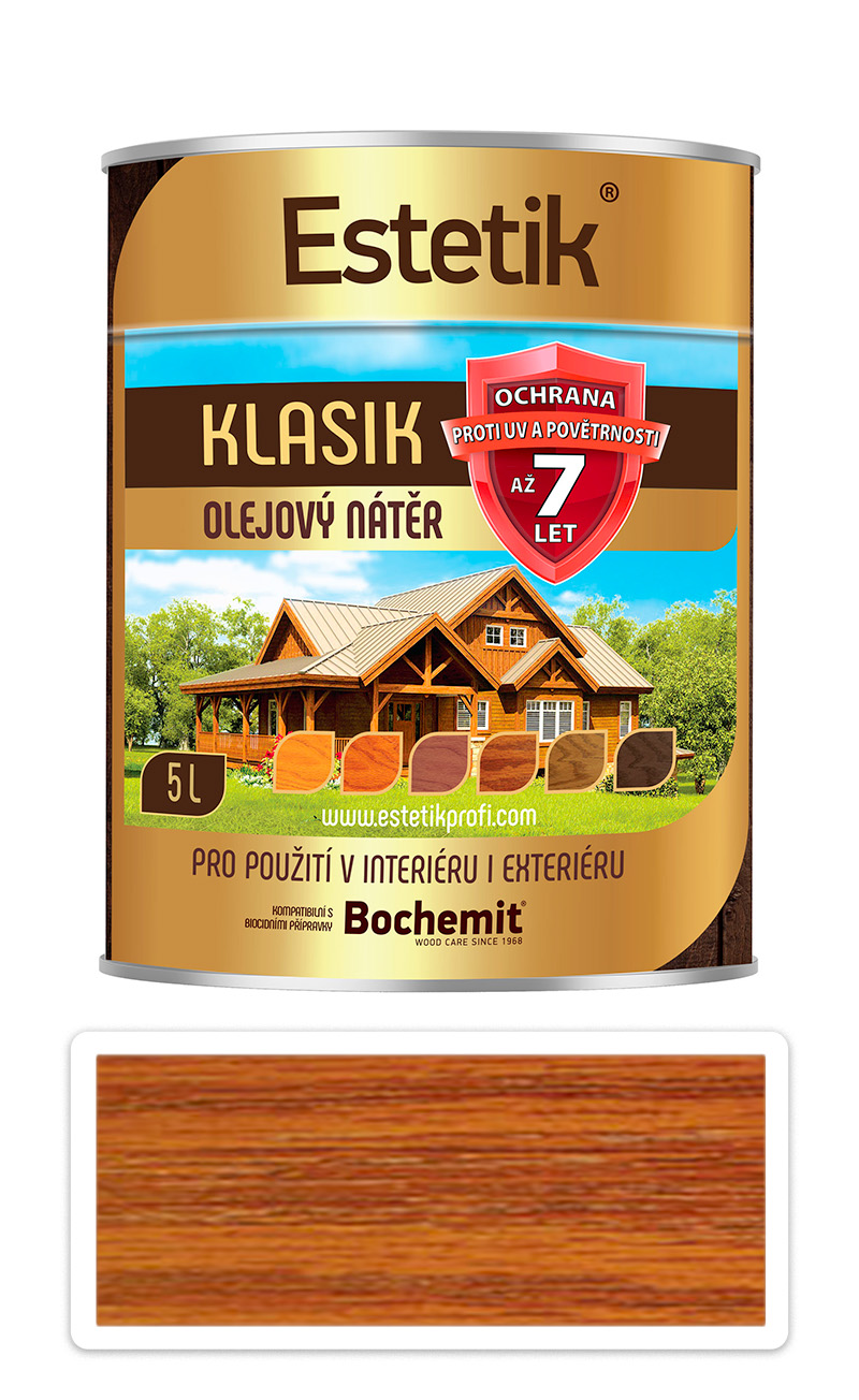 ESTETIK Klasik - tenkovrstvá olejová lazura 5 l Kaštan BOCHEMIT