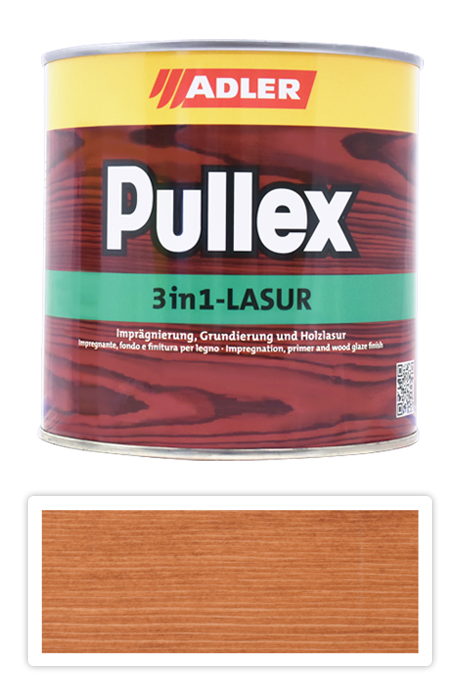 ADLER Pullex 3in1 Lasur - tenkovrstvá impregnační lazura 0.75 l Borovice ADLER