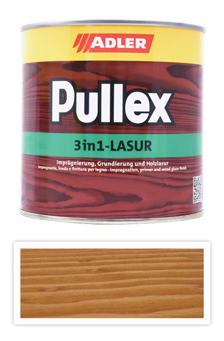 ADLER Pullex 3in1 Lasur - tenkovrstvá impregnační lazura 0.75 l Dub ADLER