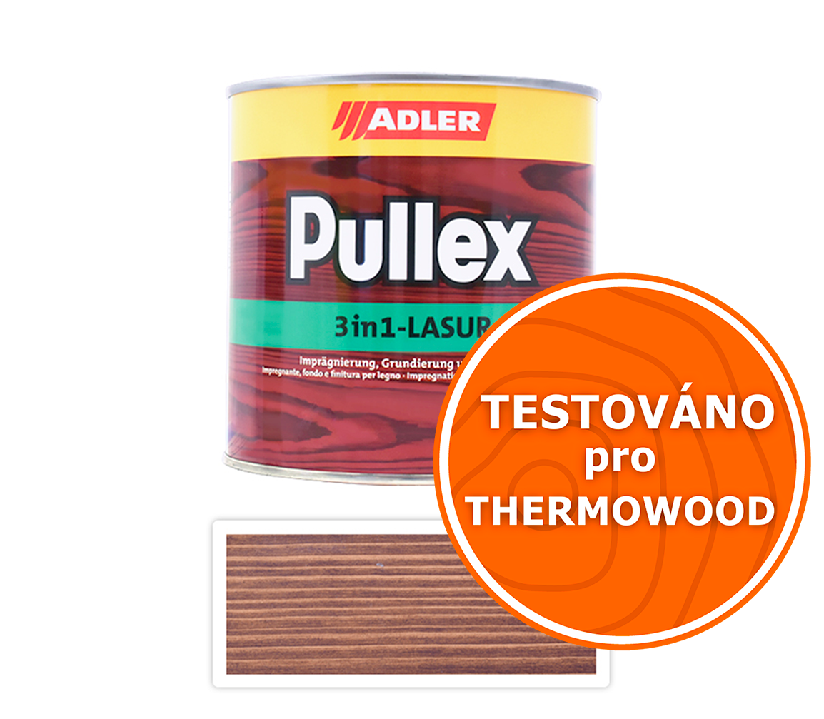 ADLER Pullex 3in1 Lasur - tenkovrstvá impregnační lazura 0.75 l Palisandr ADLER