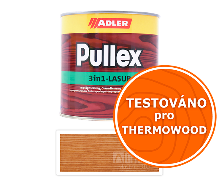 ADLER Pullex 3in1 Lasur - tenkovrstvá impregnační lazura 0.75 l Modřín ADLER