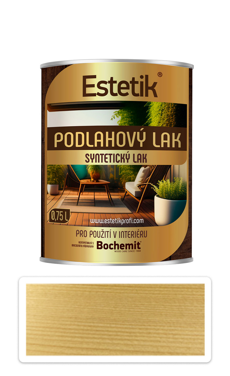 ESTETIK Podlahový lak - syntetický lak do interiéru 0.75 l Bezbarvý BOCHEMIT