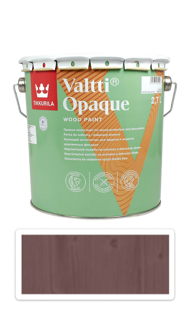 TIKKURILA Valtti Opaque - polomatná krycí barva na dřevo 2.7 l D110 TIKKURILA