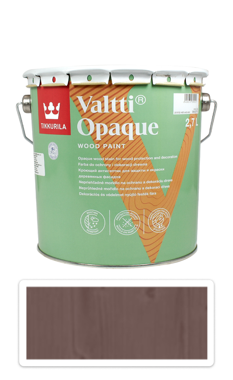 TIKKURILA Valtti Opaque - polomatná krycí barva na dřevo 2.7 l D111 TIKKURILA