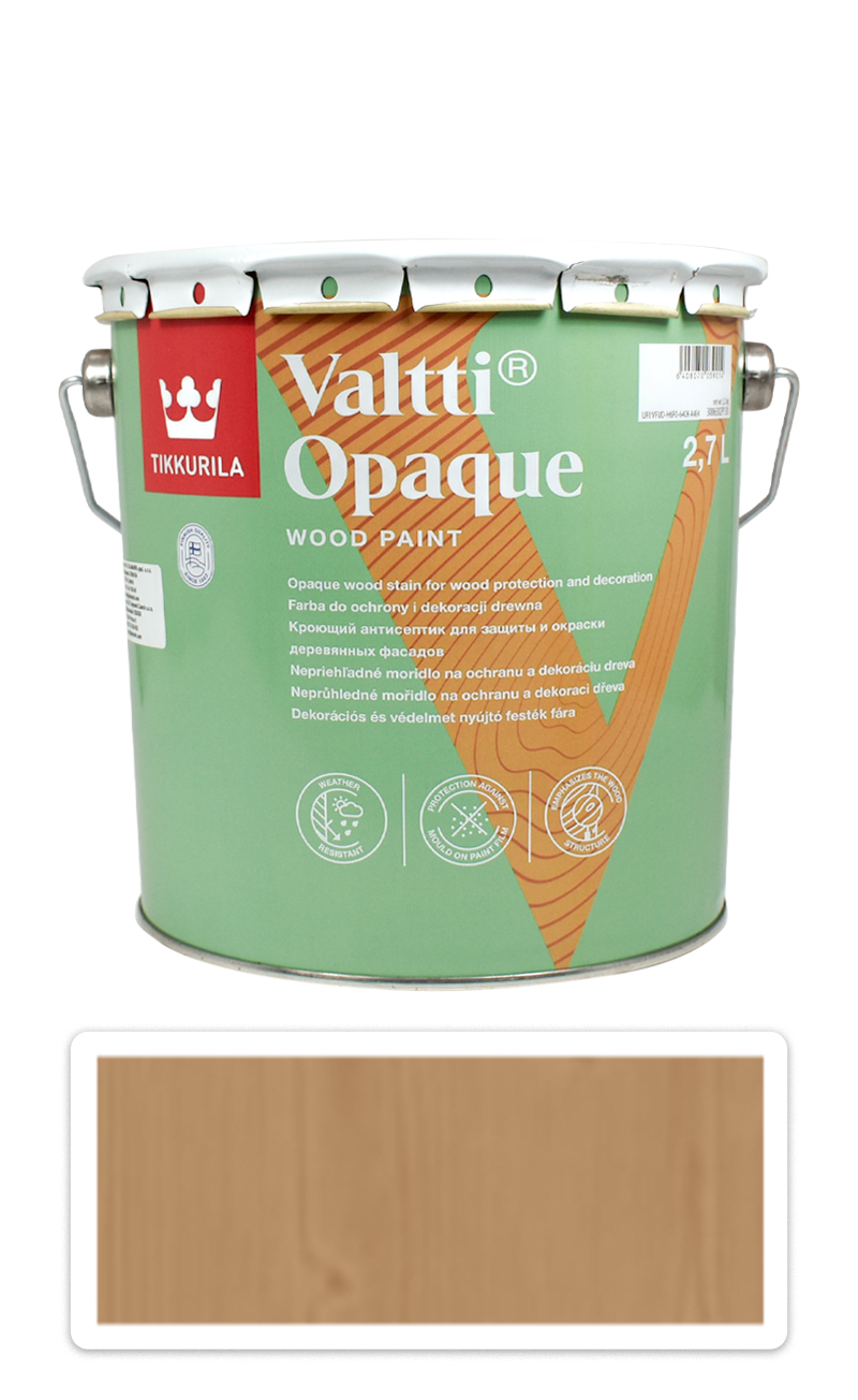 TIKKURILA Valtti Opaque - polomatná krycí barva na dřevo 2.7 l Q141 TIKKURILA