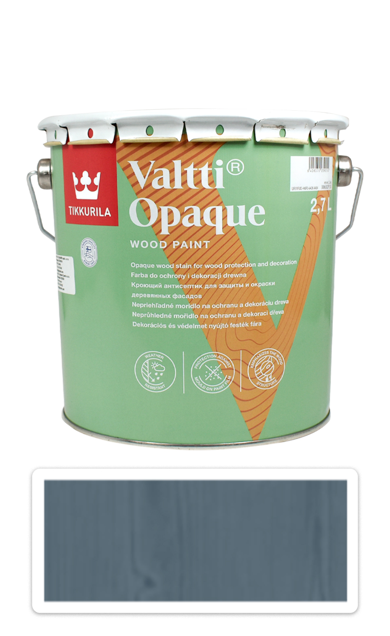 TIKKURILA Valtti Opaque - polomatná krycí barva na dřevo 2.7 l Q429 TIKKURILA