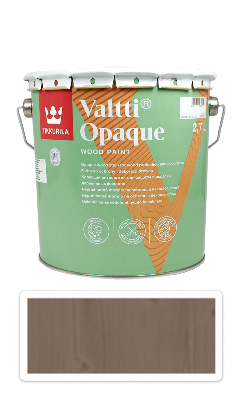 TIKKURILA Valtti Opaque - polomatná krycí barva na dřevo 2.7 l Q677 TIKKURILA