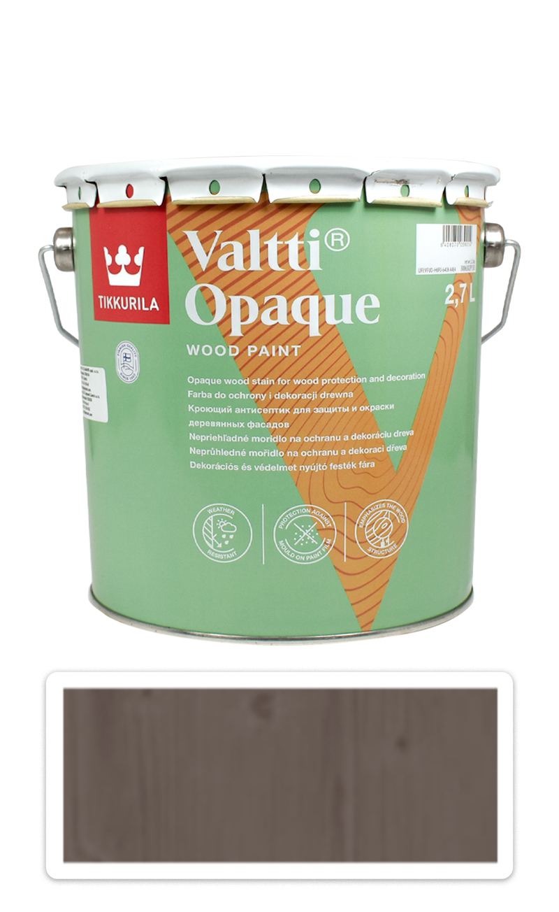 TIKKURILA Valtti Opaque - polomatná krycí barva na dřevo 2.7 l Q683 TIKKURILA