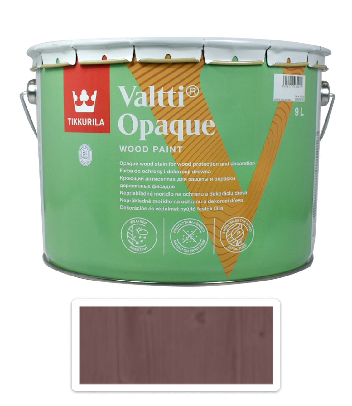 TIKKURILA Valtti Opaque - polomatná krycí barva na dřevo 9 l D110 TIKKURILA