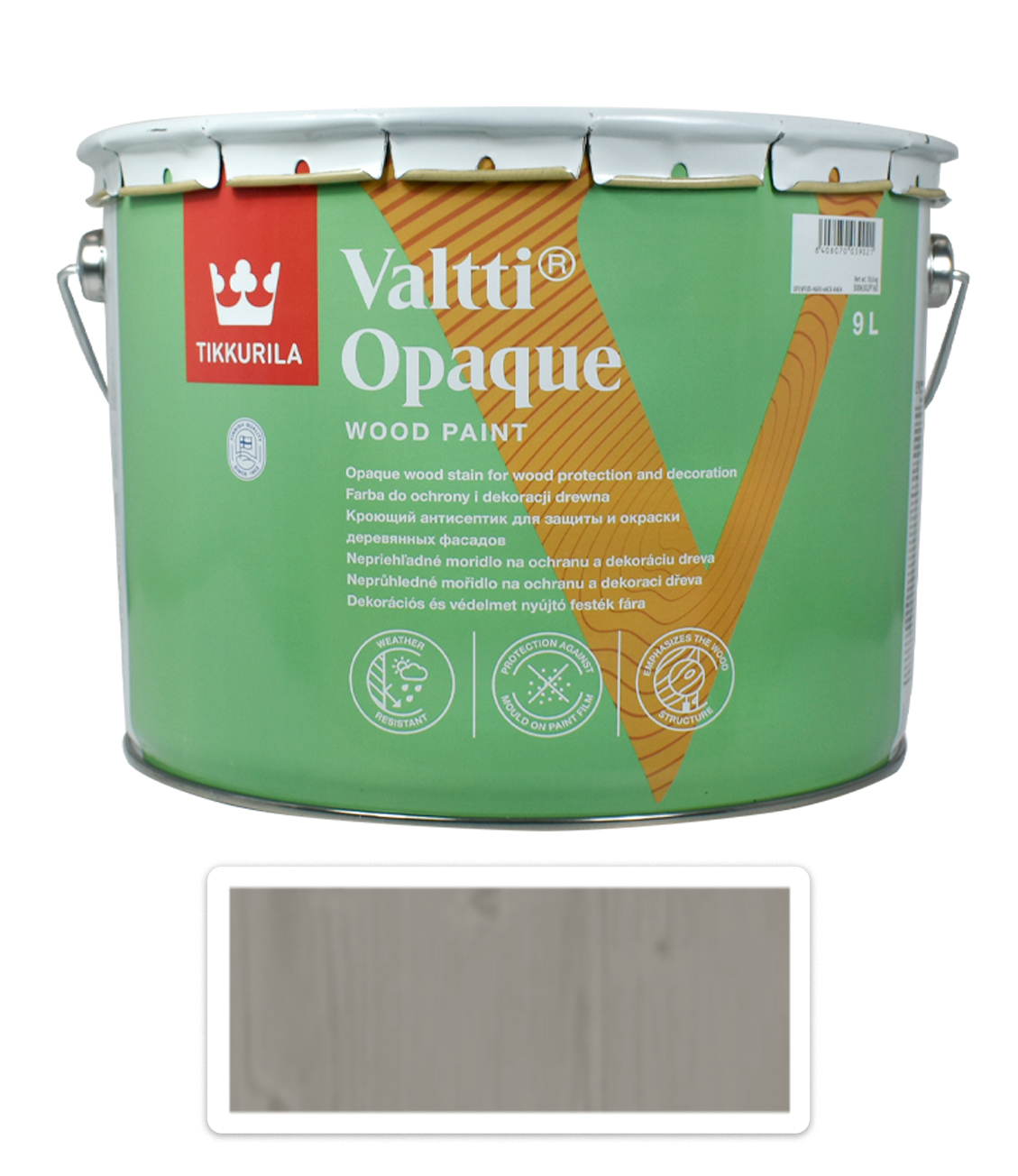 TIKKURILA Valtti Opaque - polomatná krycí barva na dřevo 9 l Q803 TIKKURILA